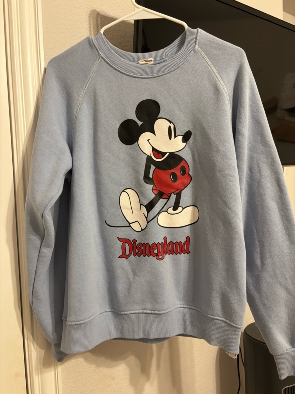 Disney Light Blue Mickey Mouse Crewneck Sweatshirt